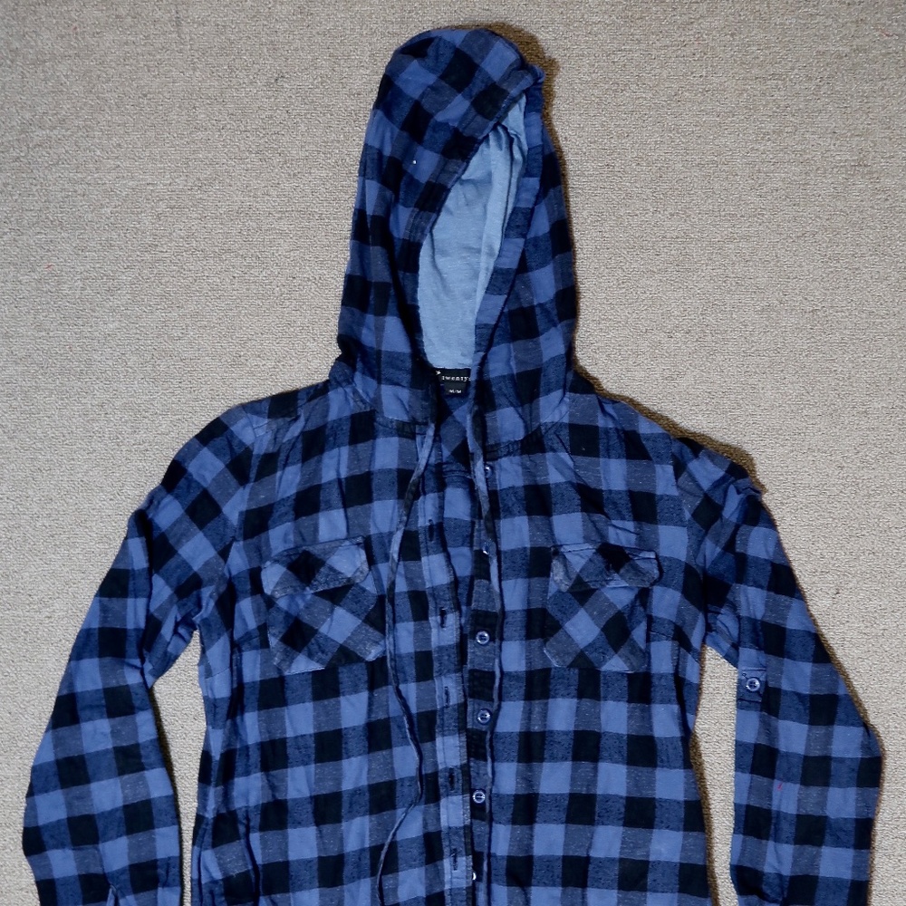 Hooded Button Up Shirt